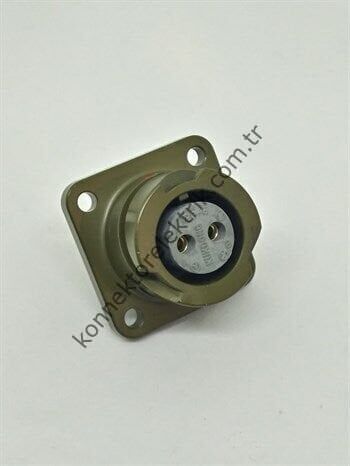 KUKDONG KDB02E 12S-3S 2 Pin Metal Kasa Bayonet Panel Tipi Dişi Askeri Konnektör