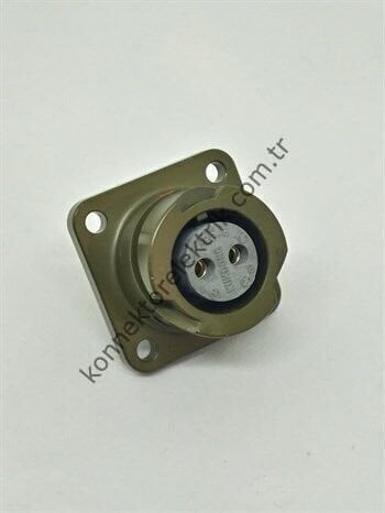 KUKDONG KDB02E 12S-3S 2 Pin Metal Kasa Bayonet Panel Tipi Dişi Askeri Konnektör