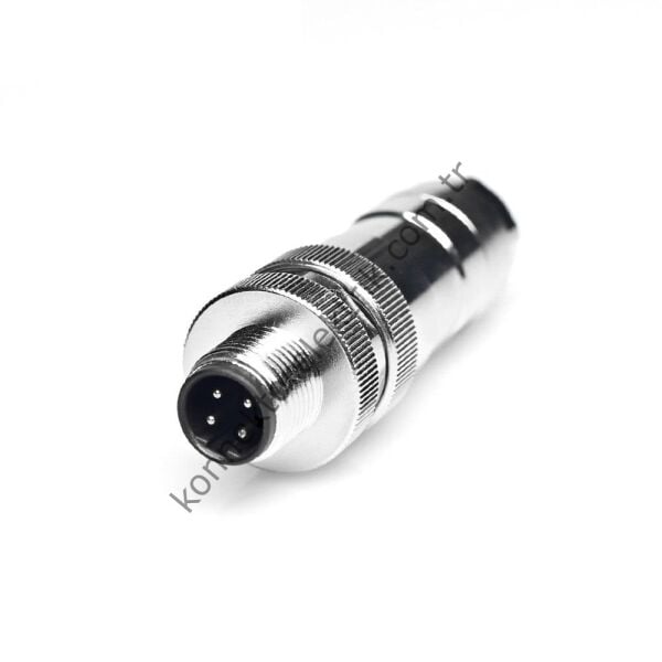 VELLEDQ M12 B Kod 4 Pin Erkek Metal Kasa Konnektör