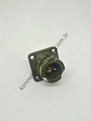 KUKDONG KDB02E 12S-3P 2 Pin Metal Kasa Bayonet Panel Tipi Erkek Askeri Konnektör