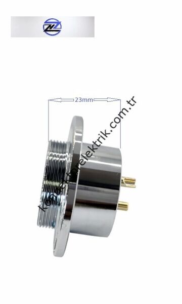 HZ CONNECTORS GX30 30M-4E Yuvarlak Flanş 4 Pin Metal Kasa Panel Tipi Erkek Mike (Mayk) Konnektör