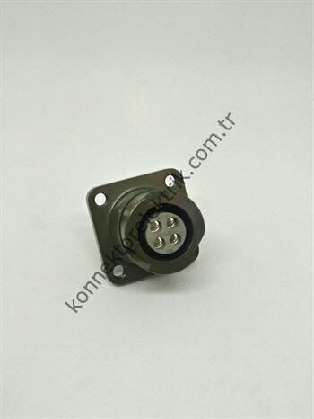 KUKDONG KDB02E 12SA-10S 4 Pin Metal Kasa Bayonet Panel Tipi Dişi Askeri Konnektör