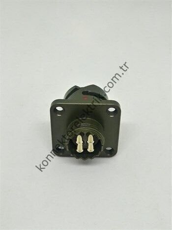 KUKDONG KDB02E 12SA-10S 4 Pin Metal Kasa Bayonet Panel Tipi Dişi Askeri Konnektör