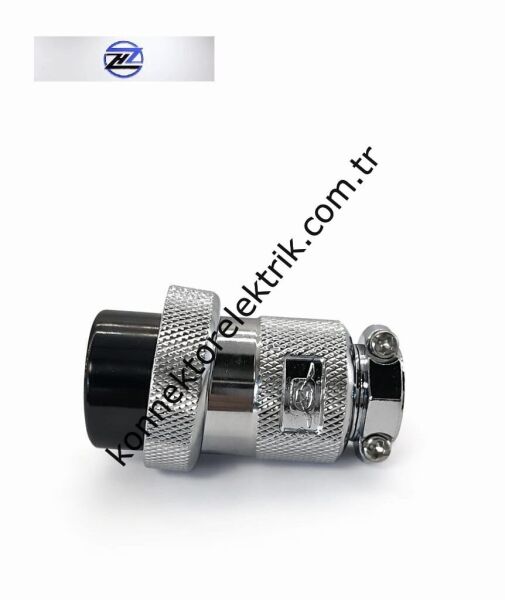 HZ CONNECTORS GX30 30M-6A 6 Pin Metal Kasa Kablo Tipi Dişi Mike (Mayk) Konnektör