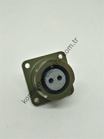 KUKDONG KDB02E 14S-9S 2 Pin Metal Kasa Bayonet Panel Tipi Dişi Askeri Konnektör