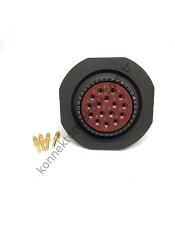 AMPHENOL D38999/24WG16PN (MIL-DTL) 16 Pinli Panel Tipi Erkek Askeri Konnektör