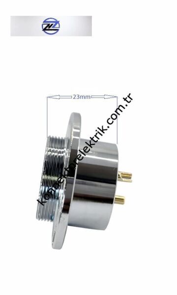 HZ CONNECTORS GX30 30M-8E Yuvarlak Flanş 8 Pin Metal Kasa Panel Tipi Erkek Mike (Mayk) Konnektör