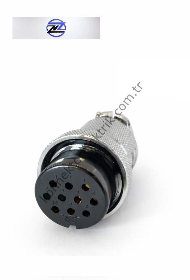 HZ CONNECTORS GX30 30M-10A 10 Pin Metal Kasa Kablo Tipi  Dişi Mike (Mayk) Konnektör