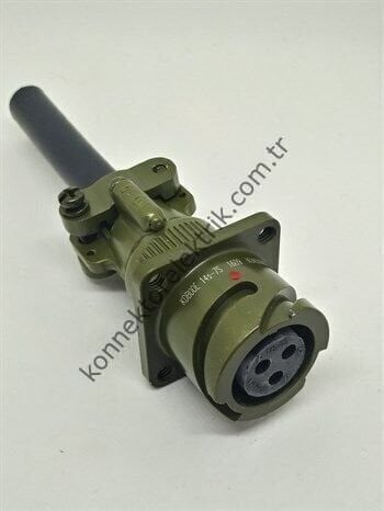 KUKDONG KDB00E 14S-7S 3 Pin Metal Kasa Karşıt Kablo Tipi Dişi Askeri Konnektör