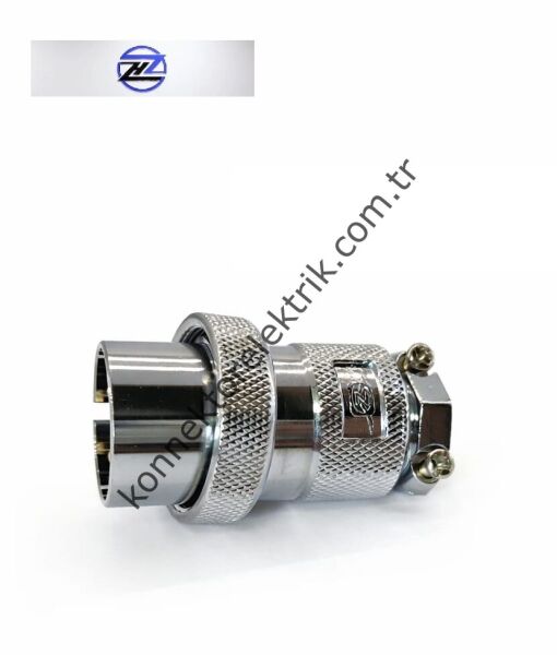 HZ CONNECTORS GX30 30MF-3A 3 Pin Metal Kasa Kablo Tipi Erkek Mike (Mayk) Konnektör