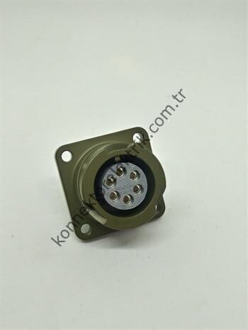 HZ CONNECTORS KDB02E 14S-6S 6 Pin Metal Kasa Bayonet Panel Tipi Dişi Askeri Konnektör