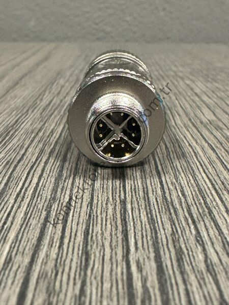 MOCO M12 X Kod 8 Pin Lehimli (Solder Contact) Metal Kasa Kablo Tipi Erkek Endüstriyel Konnektör