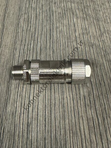 MOCO M12 X Kod 8 Pin Lehimli (Solder Contact) Metal Kasa Kablo Tipi Erkek Endüstriyel Konnektör
