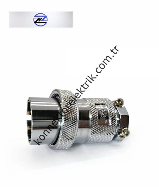 HZ CONNECTORS GX30 30MF-4A 4 Pin Metal Kasa Kablo Tipi Erkek Mike (Mayk) Konnektör