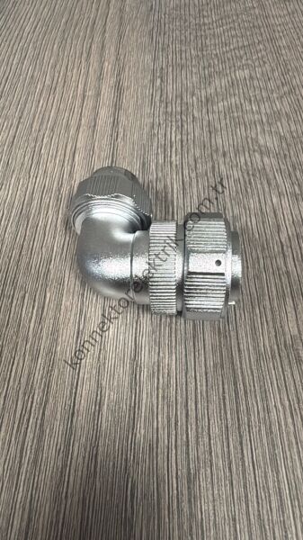 WEIPU WY28J2TU 2 Pin IP67 Metal Kasa 90° Açılı Kablo Tipi Erkek Su Geçirmez Konnektör