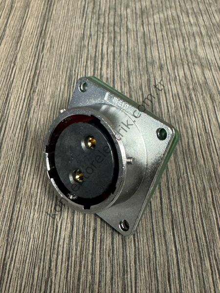 WEIPU WY28K2Z 2 Pin IP67 Metal Kasa  Bayonet Panel Tipi Dişi Su Geçirmez Konnektör