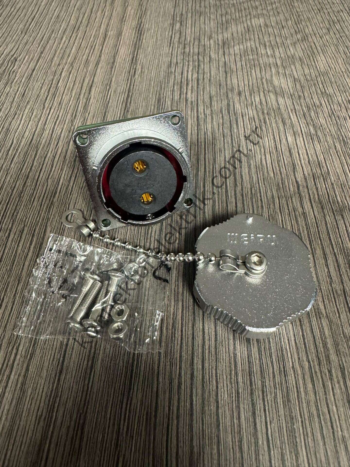 WEIPU WY28K2Z 2 Pin IP67 Metal Kasa  Bayonet Panel Tipi Dişi Su Geçirmez Konnektör