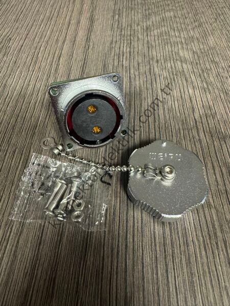 WEIPU WY28K2Z 2 Pin IP67 Metal Kasa  Bayonet Panel Tipi Dişi Su Geçirmez Konnektör