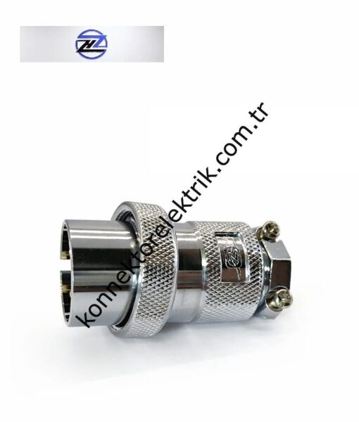 HZ CONNECTORS GX30 30MF-6A 6 Pin Metal Kasa Kablo Tipi Erkek Mike (Mayk) Konnektör