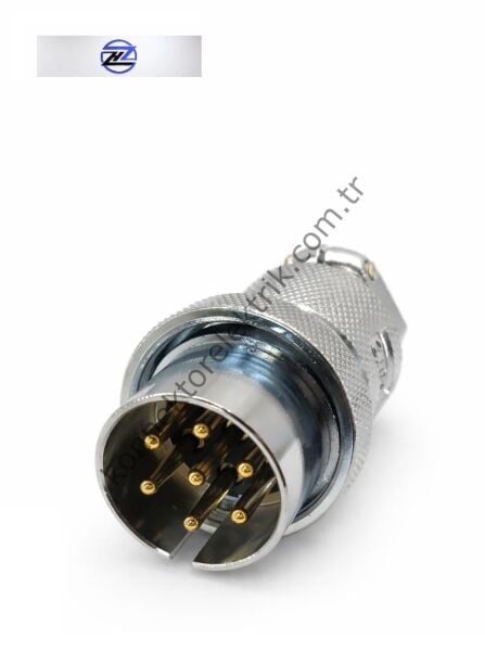 HZ CONNECTORS GX30 30MF-7A 7 Pin Metal Kasa Kablo Tipi Erkek Mike (Mayk) Konnektör