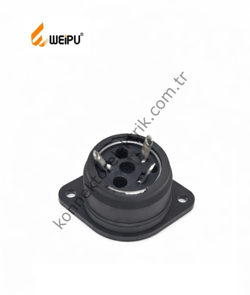 WEIPU WT29K3Z 3 Pin IP67 Plastik Kasa Panel Tipi Dişi Su Geçirmez Konnektör