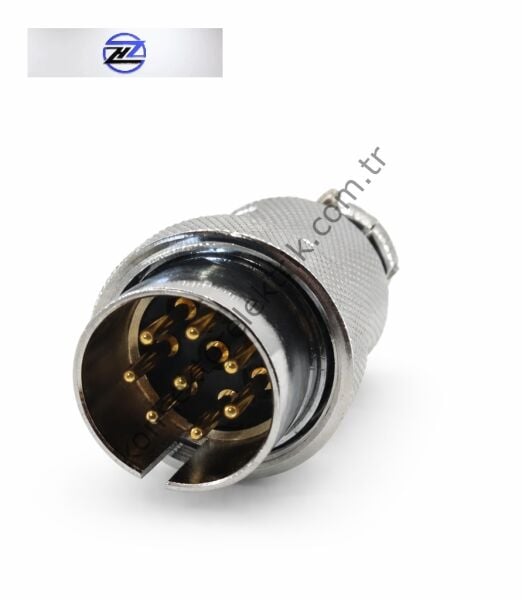 HZ CONNECTORS GX30 30MF-8A 8 Pin Metal Kasa Kablo Tipi Erkek Mike (Mayk) Konnektör