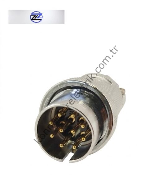 HZ CONNECTORS GX30 30MF-10A 10 Pin Metal Kasa Kablo Tipi Erkek Mike (Mayk) Konnektör