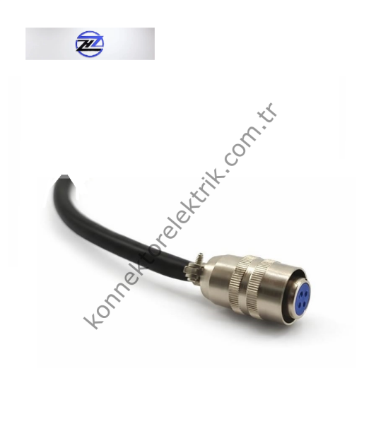 HZ CONNECTORS XS12K4P 4 Pin Metal Kasa Düz Kablo Tipi Quick Connect Dişi Endüstriyel Konnektör