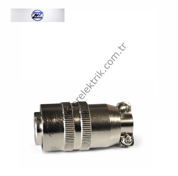 HZ CONNECTORS XS12K4P 4 Pin Metal Kasa Düz Kablo Tipi Quick Connect Dişi Konnektör