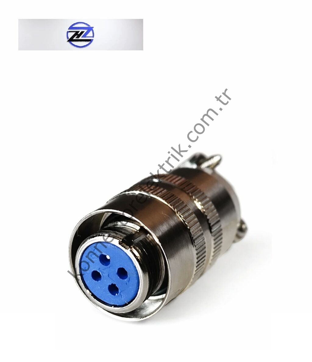 HZ CONNECTORS XS12K4P 4 Pin Metal Kasa Düz Kablo Tipi Quick Connect Dişi Endüstriyel Konnektör