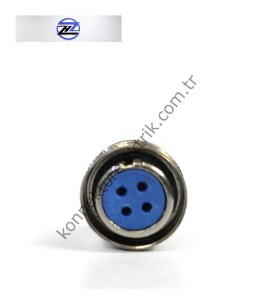 HZ CONNECTORS XS12K4P 4 Pin Metal Kasa Düz Kablo Tipi Quick Connect Dişi Konnektör