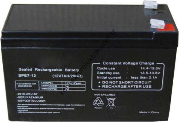 EXPOTECH UPS1207 12 Volt 7 Amper UPS Tip Akü