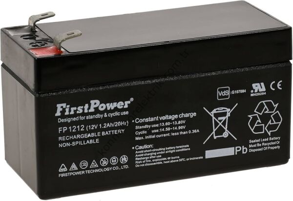 EXPOTECH AK1212 12 Volt 12 Amper Kuru Tip Akü