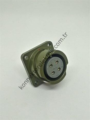 KUKDONG KDB02E 18-4S 4 Pin Metal Kasa Bayonet Panel Tipi Dişi Askeri Konnektör