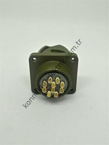 HZ CONNECTORS KDB02E 18-1S 10 Pin Metal Kasa Bayonet Panel Tipi Dişi Askeri Konnektör