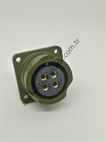 HZ CONNECTORS KDB02E 18-10S 4 Pin Metal Kasa Bayonet Panel Tipi Dişi Askeri Konnektör