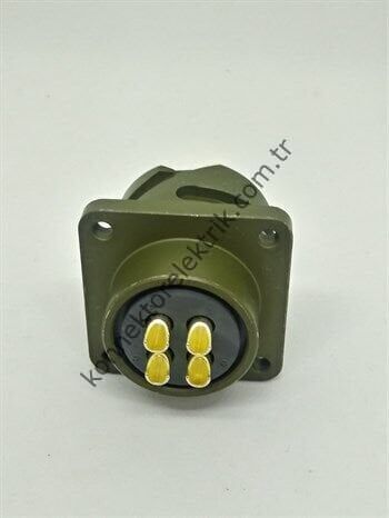 HZ CONNECTORS KDB02E 18-10S 4 Pin Metal Kasa Bayonet Panel Tipi Dişi Askeri Konnektör