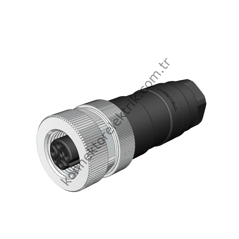 VELLEDQ M12 B Kod 4 Pin Dişi Konnektör