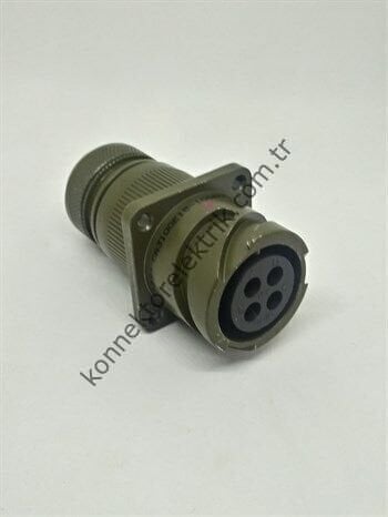 KUKDONG KDB00E 18-10S 4 Pin Metal Kasa Bayonet Karşıt Kablo Tipi Dişi Askeri Konnektör