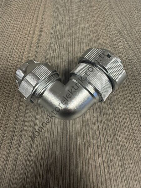 WEIPU WY40J5TU 5 Pin IP67 Metal Kasa 90° Açılı Kablo Tipi Erkek Su Geçirmez Konnektör