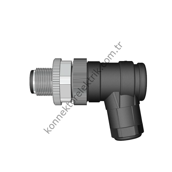 VELLEDQ M12 B Kod 5 Pin Erkek 90° Açılı Konnektör