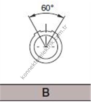 PAB.M0.4GL.AC65G 4 Pinli Kablo Tipi Erkek Konnektör