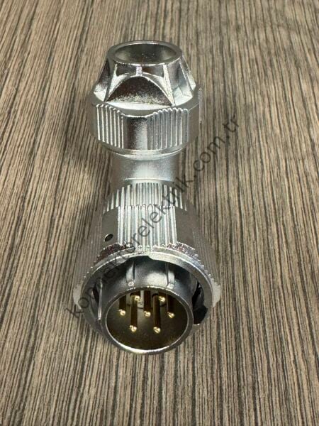 WEIPU WY20J7TU 7 Pin IP67 Metal Kasa 90° Açılı Kablo Tipi Erkek Su Geçirmez Konnektör