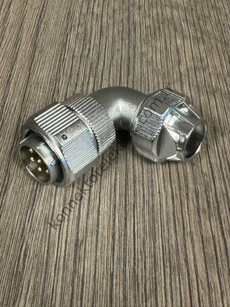WEIPU WY20J7TU 7 Pin IP67 Metal Kasa 90° Açılı Kablo Tipi Erkek Su Geçirmez Konnektör