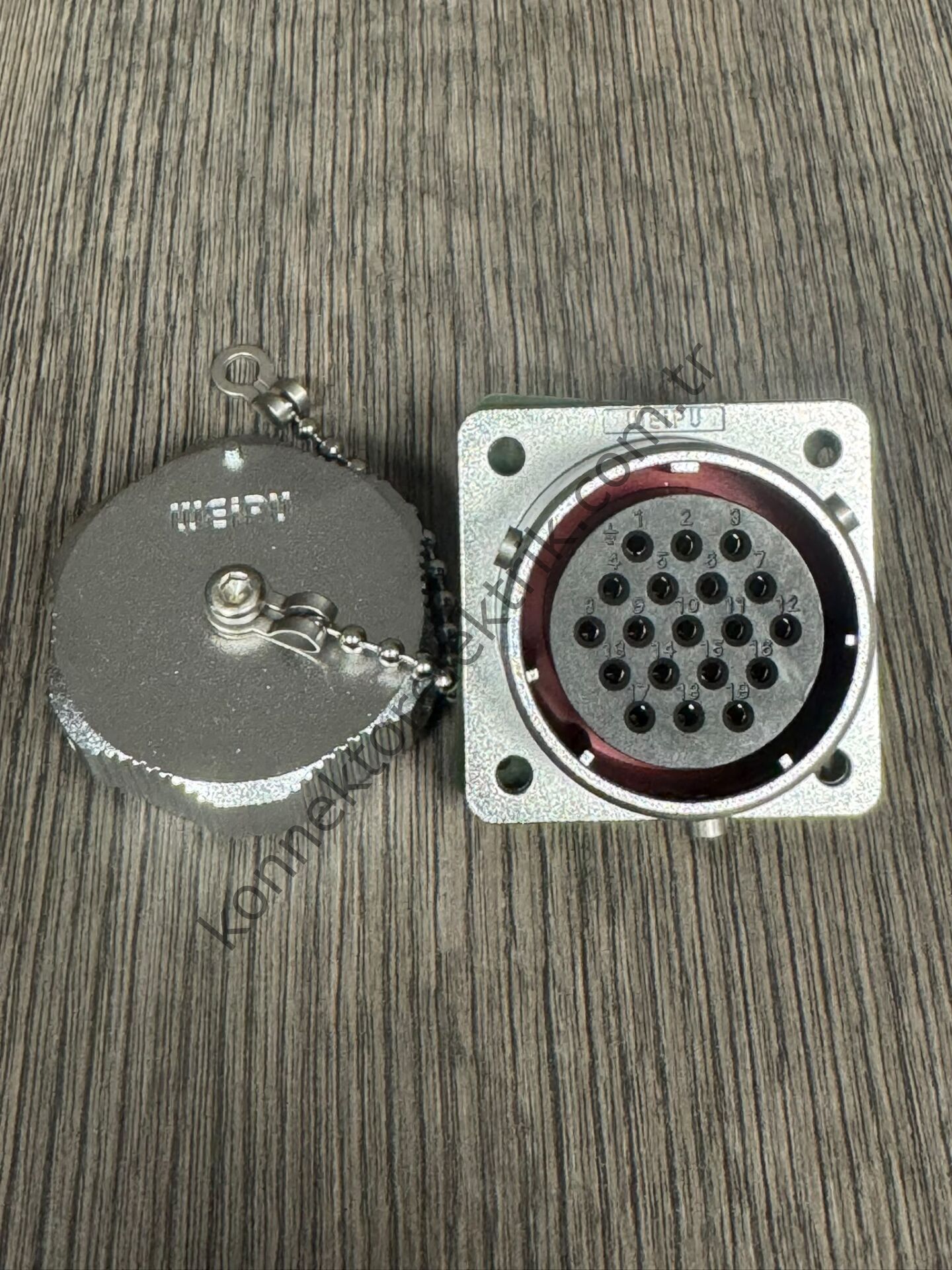 WEIPU WY32K19Z 19 Pin IP67 Metal Kasa Bayonet Panel Tipi Dişi Su Geçirmez Konnektör