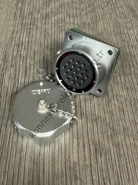 WEIPU WY32K19Z 19 Pin IP67 Metal Kasa Bayonet Panel Tipi Dişi Su Geçirmez Konnektör