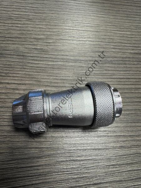 WEIPU WF24K4TE1 4 Pin IP67 Metal Kasa Kablo Tipi Dişi Su Geçirmez Konnektör