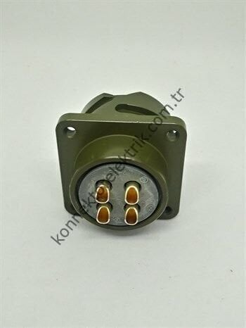 KUKDONG KDB02E 20-4P 4 Pin Metal Kasa Bayonet Panel Tipi Askeri Konnektör