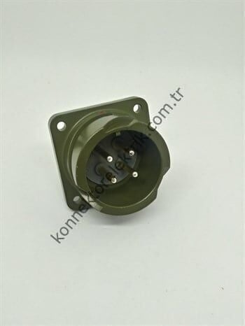 KUKDONG KDB02E 20-4P 4 Pin Metal Kasa Bayonet Panel Tipi Erkek Askeri Konnektör