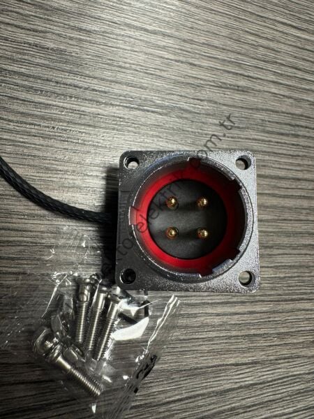 WEIPU WF24J4Z1 4 Pin IP67 Metal Kasa Panel Tipi Erkek Su Geçirmez Konnektör